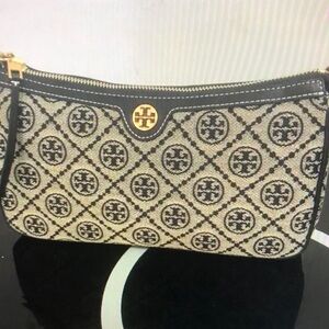 Tory Burch T Monogram Jacquard Zip Shoulder Bag